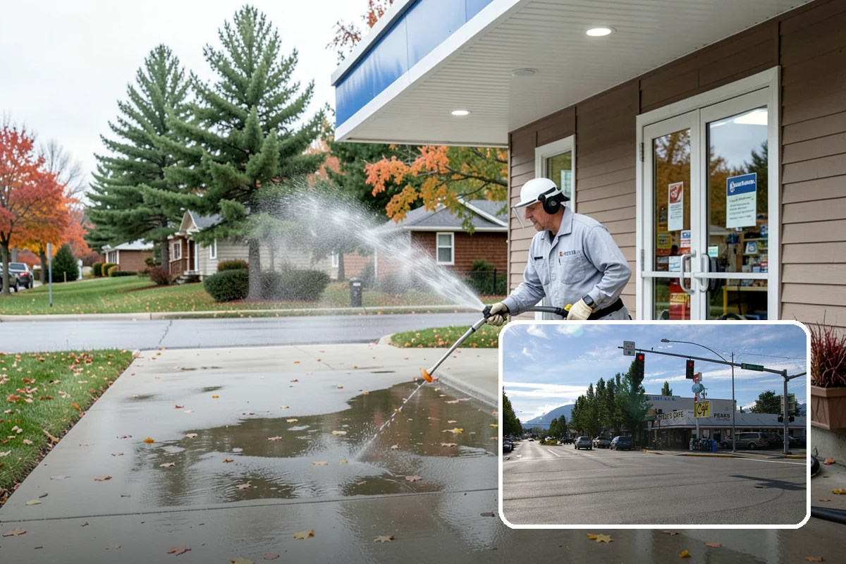 Tennis Court Cleaning in North Bend, King County, WA - Removes algae film without abrading the acrylic texture
