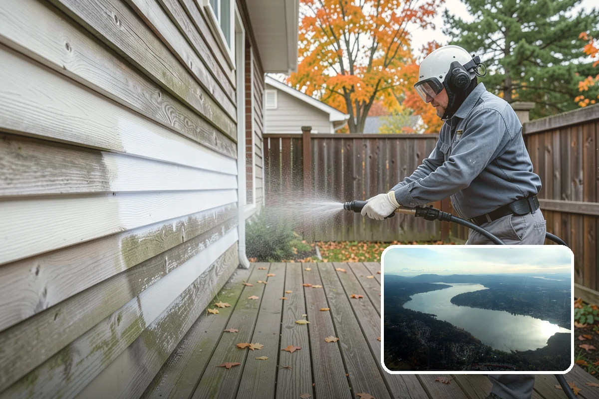 Tennis Court Cleaning in Sammamish, King County, WA - Removes algae film without abrading the acrylic texture