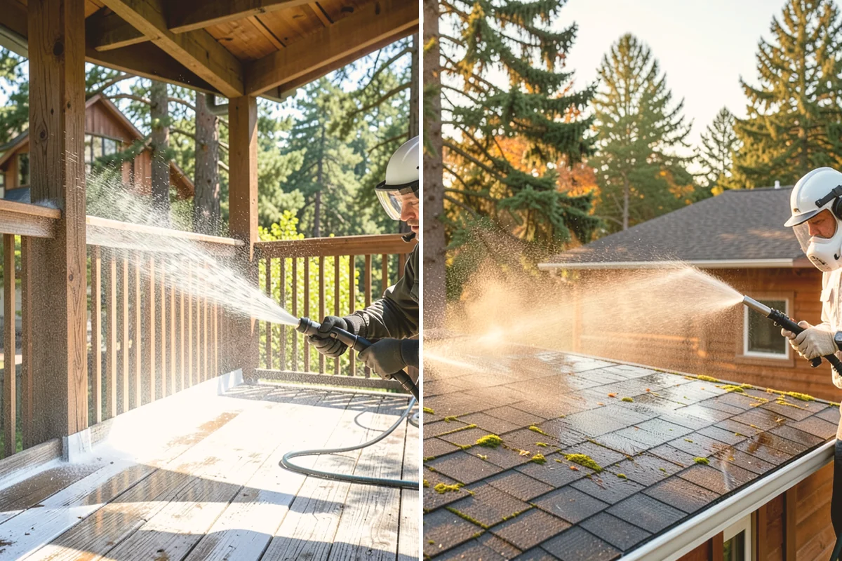 Tennis Court Cleaning in Sammamish, King County, WA - Sweep debris and inspect the coating condition