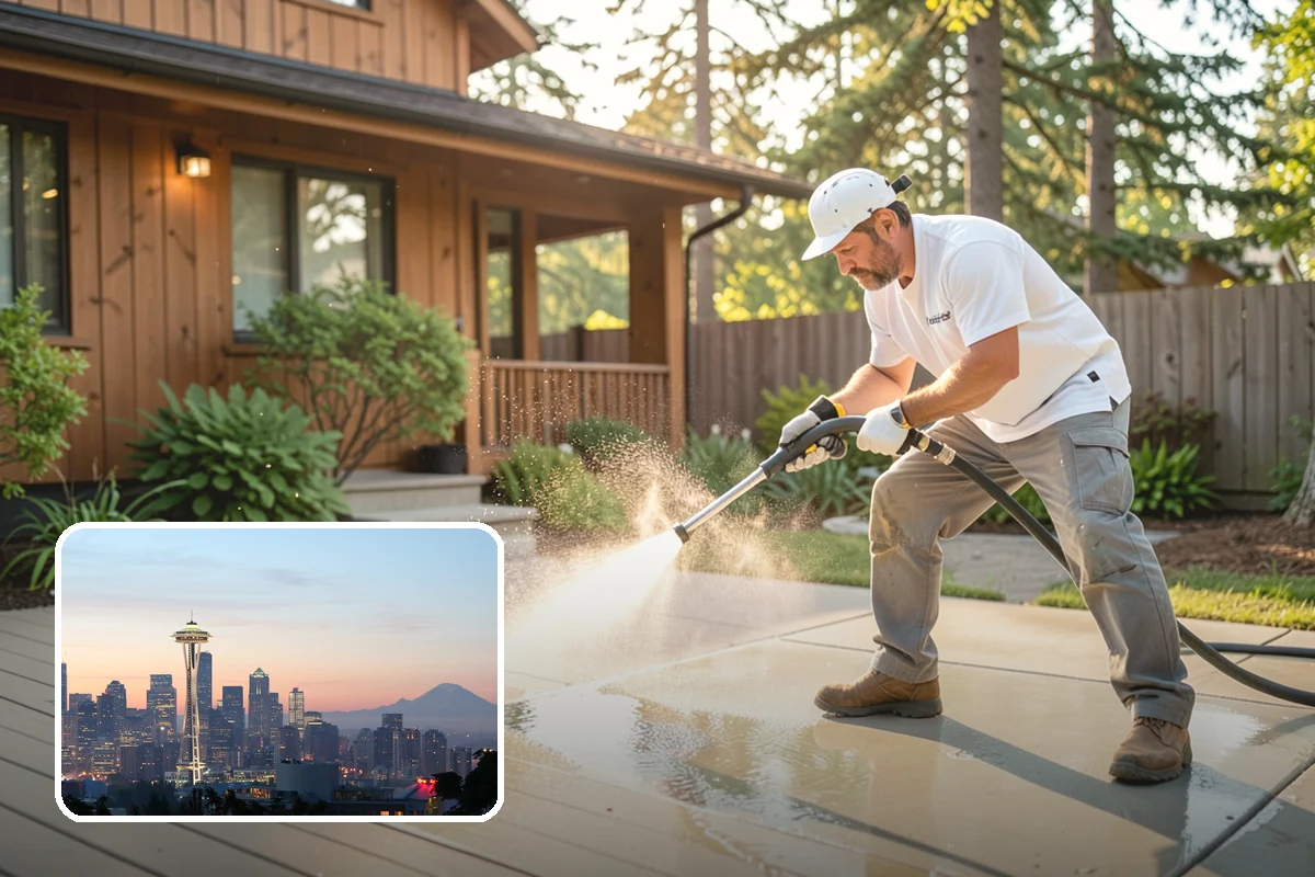 Tennis Court Cleaning in Seattle, King County, WA - Removes algae film without abrading the acrylic texture