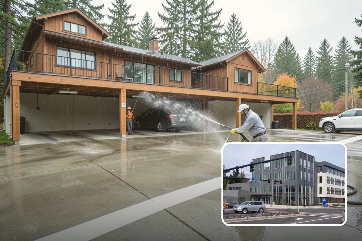 Tennis Court Cleaning in Shoreline, King County, WA - Removes algae film without abrading the acrylic texture