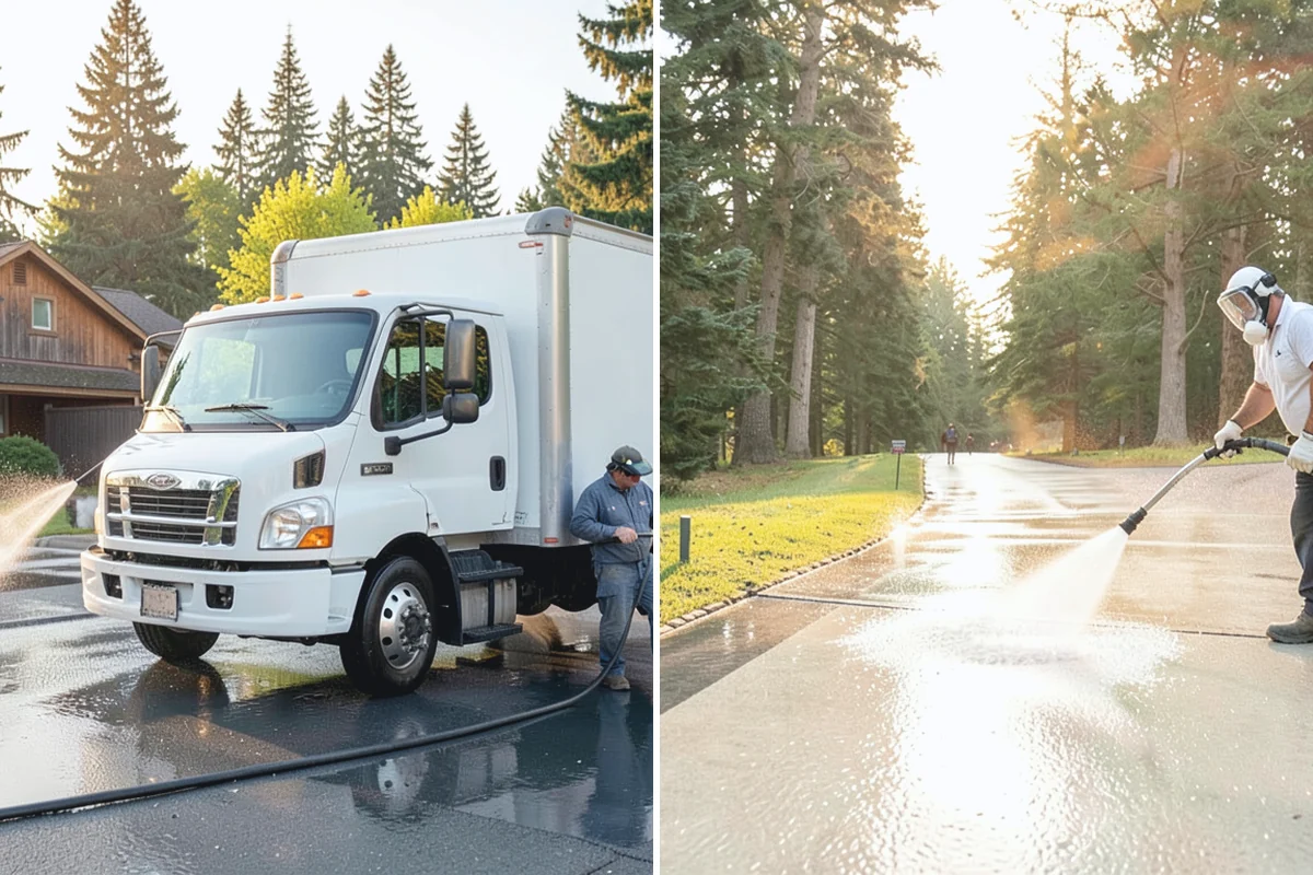 Tennis Court Cleaning in South Prairie, Pierce County, WA - Sweep debris and inspect the coating condition
