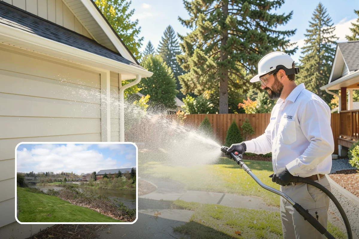 Tennis Court Cleaning in Tukwila, King County, WA - Removes algae film without abrading the acrylic texture