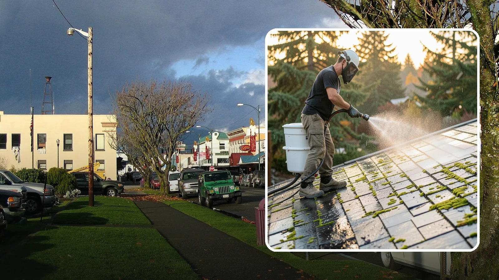 Tile Roof Cleaning in Arlington, Snohomish County, WA - Detailed cleaning for concrete and clay tile roofs that clears moss and algae from every contour and valley.