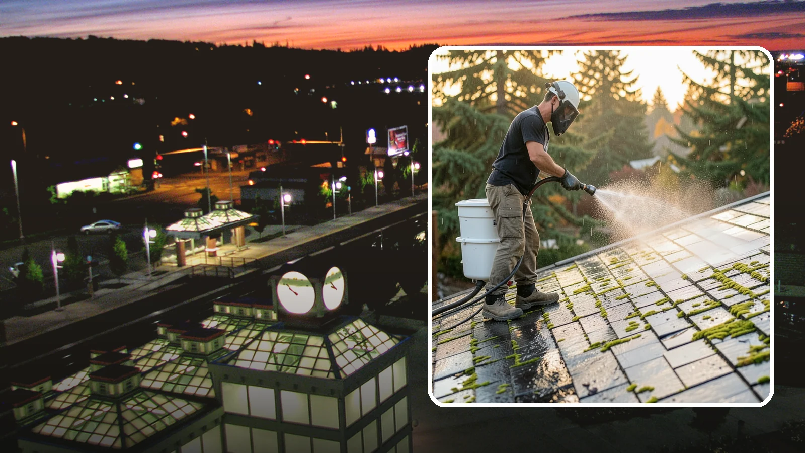 Tile Roof Cleaning in Auburn, King County, WA - Detailed cleaning for concrete and clay tile roofs that clears moss and algae from every contour and valley.