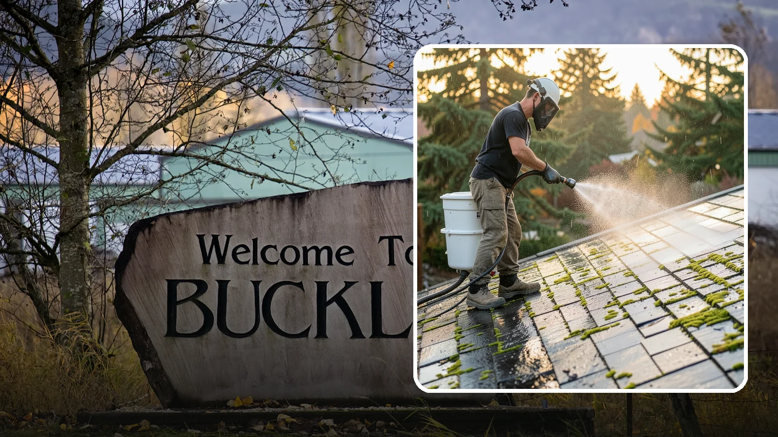 Tile Roof Cleaning in Buckley, Pierce County, WA - Detailed cleaning for concrete and clay tile roofs that clears moss and algae from every contour and valley.