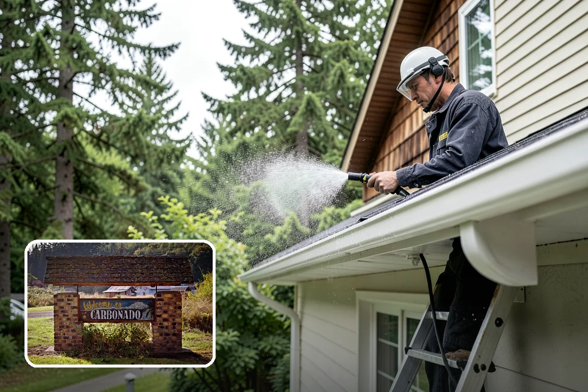 Tile Roof Cleaning in Carbonado, Pierce County, WA - Clears moss and algae from porous tile without cracking the surface