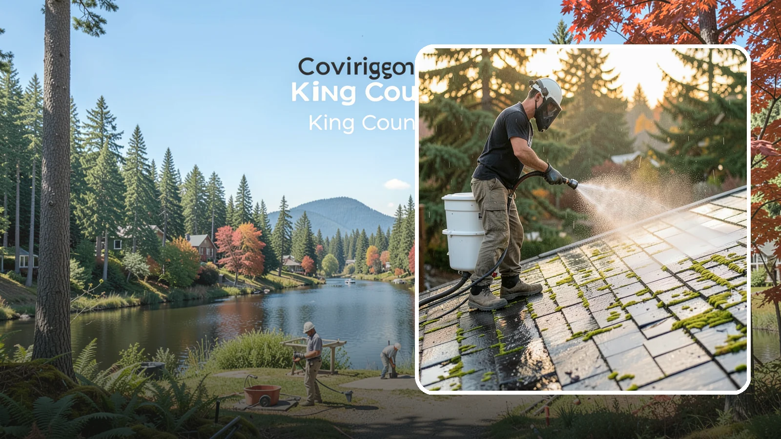 Tile Roof Cleaning in Covington, King County, WA - Detailed cleaning for concrete and clay tile roofs that clears moss and algae from every contour and valley.
