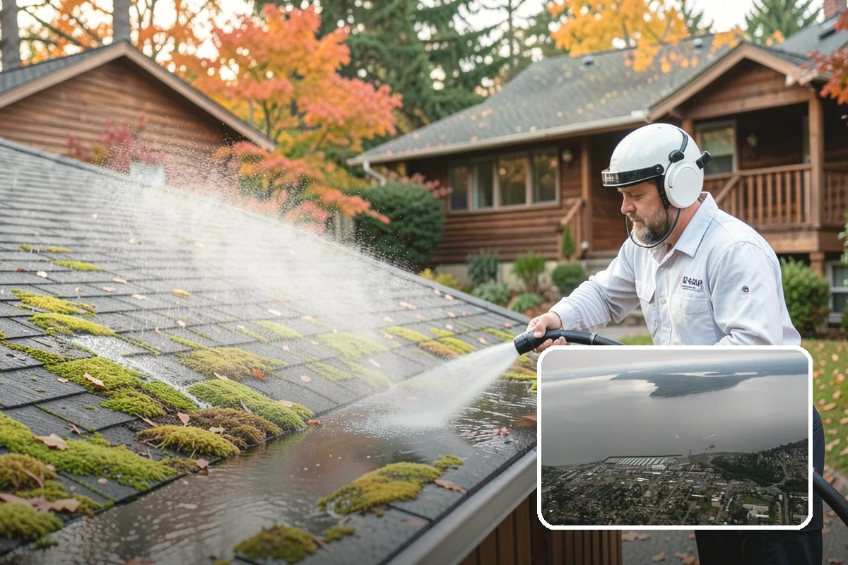 Tile Roof Cleaning in Des Moines, King County, WA - Clears moss and algae from porous tile without cracking the surface