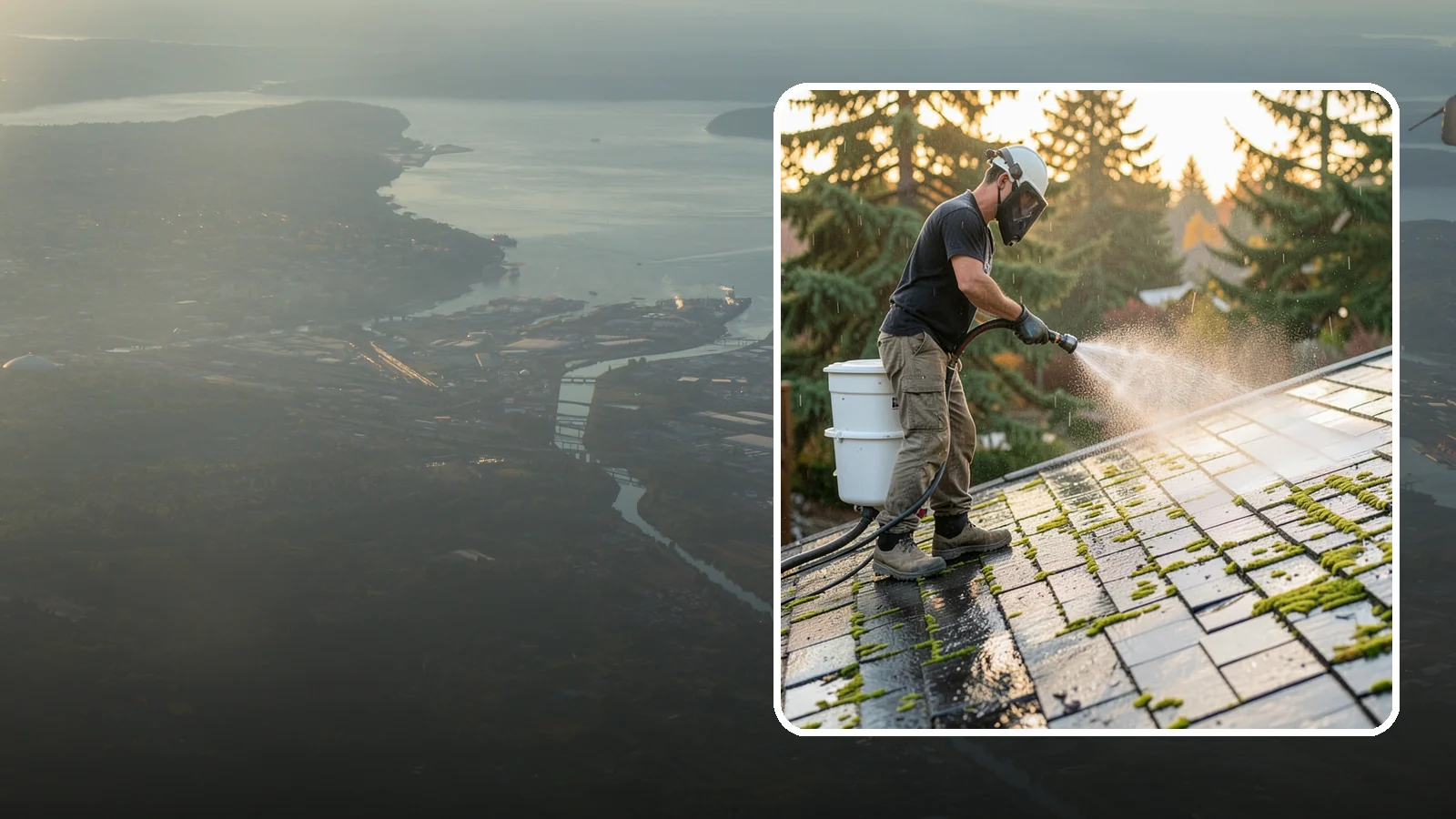 Tile Roof Cleaning in Fife, Pierce County, WA - Detailed cleaning for concrete and clay tile roofs that clears moss and algae from every contour and valley.