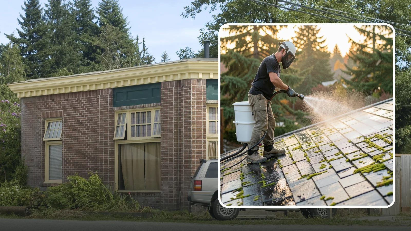 Tile Roof Cleaning in Hamilton, Skagit County, WA - Detailed cleaning for concrete and clay tile roofs that clears moss and algae from every contour and valley.