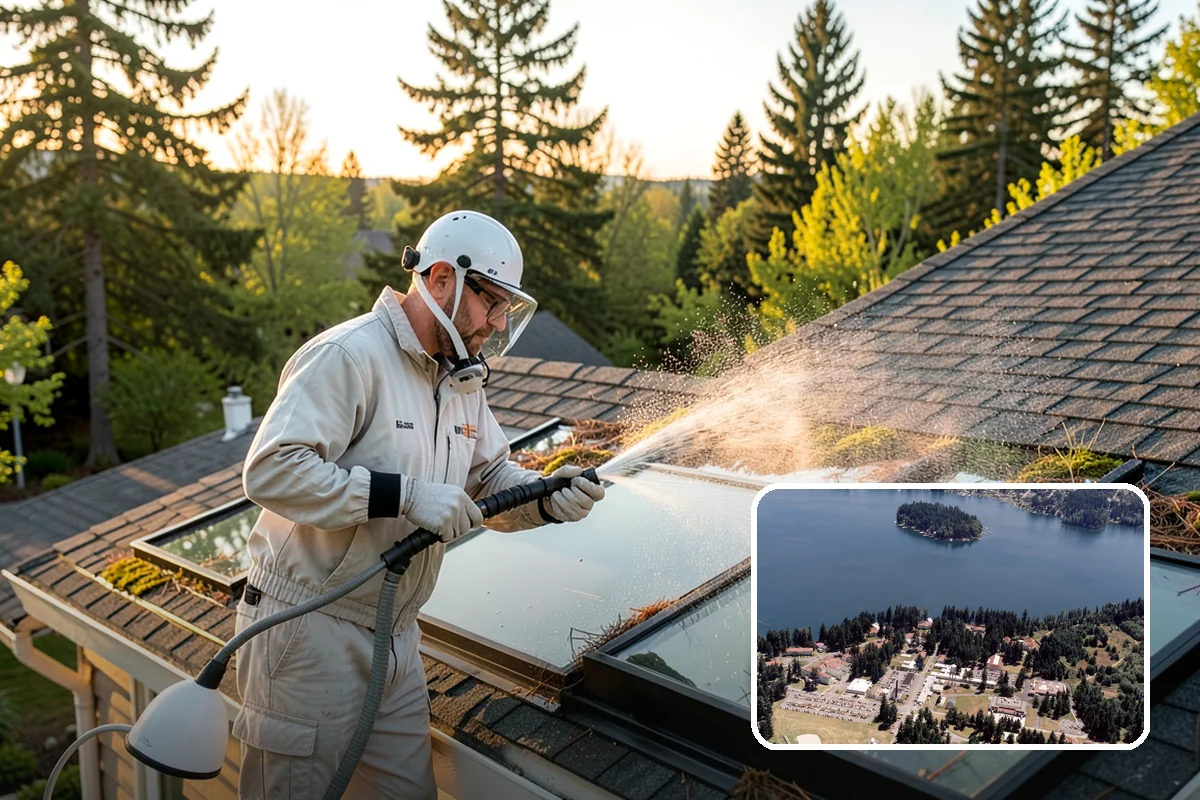 Tile Roof Cleaning in Lakewood, Pierce County, WA - Clears moss and algae from porous tile without cracking the surface