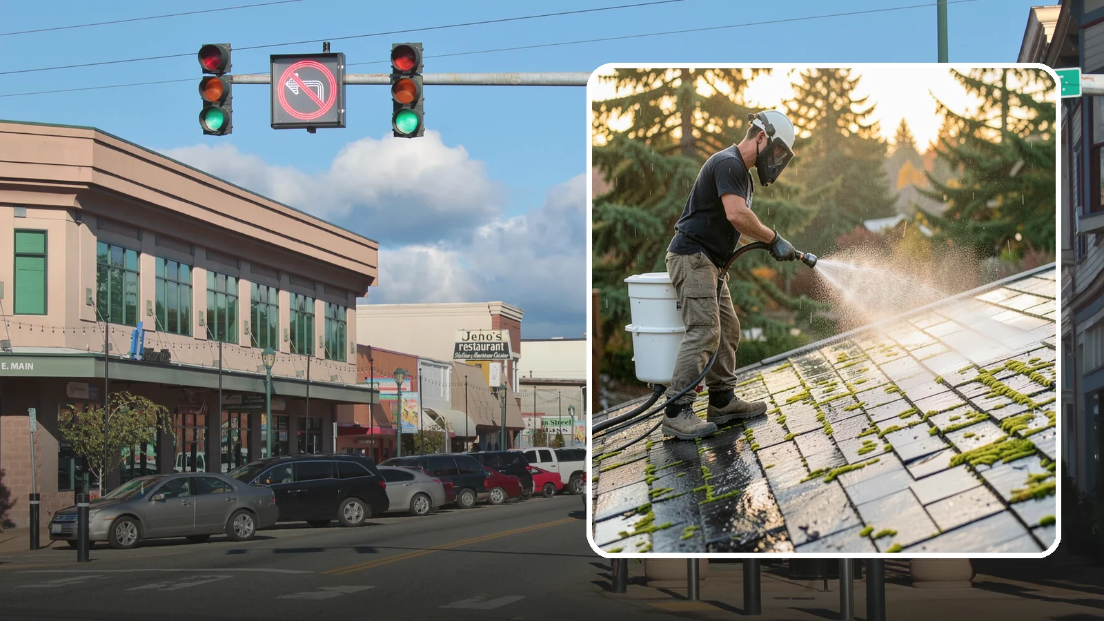 Tile Roof Cleaning in Monroe, Snohomish County, WA - Detailed cleaning for concrete and clay tile roofs that clears moss and algae from every contour and valley.