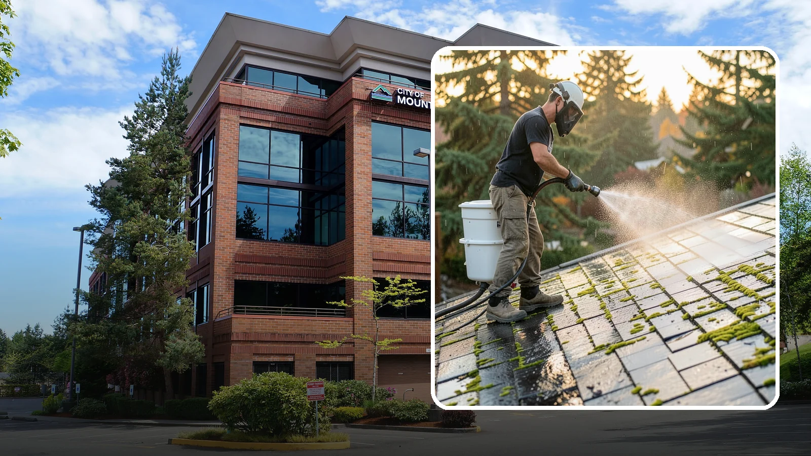Tile Roof Cleaning in Mountlake Terrace, Snohomish County, WA - Detailed cleaning for concrete and clay tile roofs that clears moss and algae from every contour and valley.