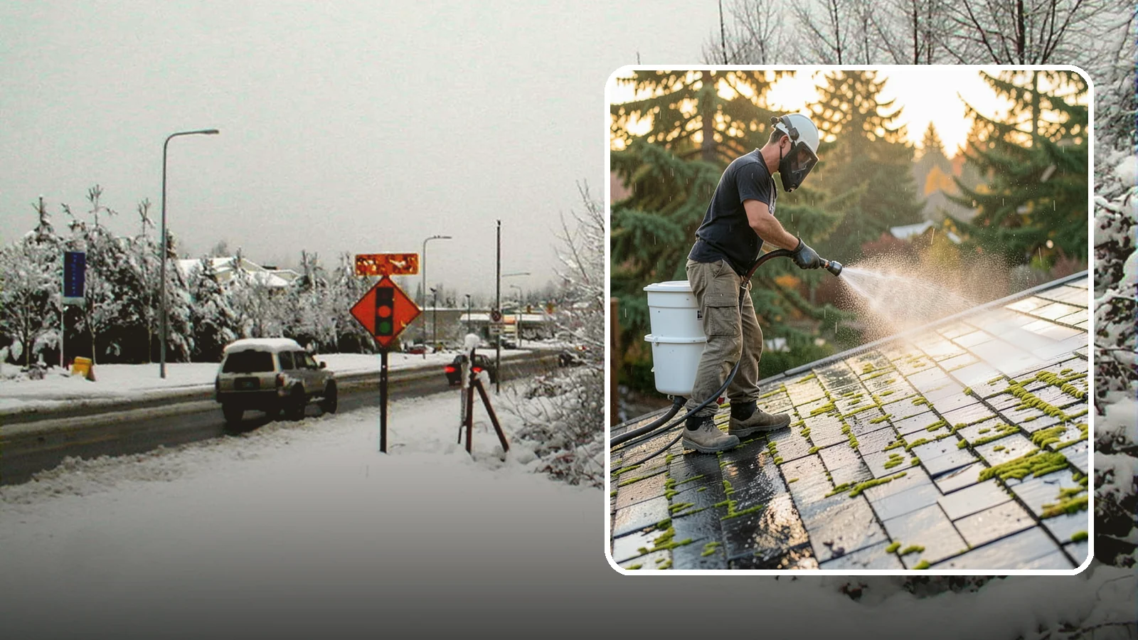 Tile Roof Cleaning in Newcastle, King County, WA - Detailed cleaning for concrete and clay tile roofs that clears moss and algae from every contour and valley.