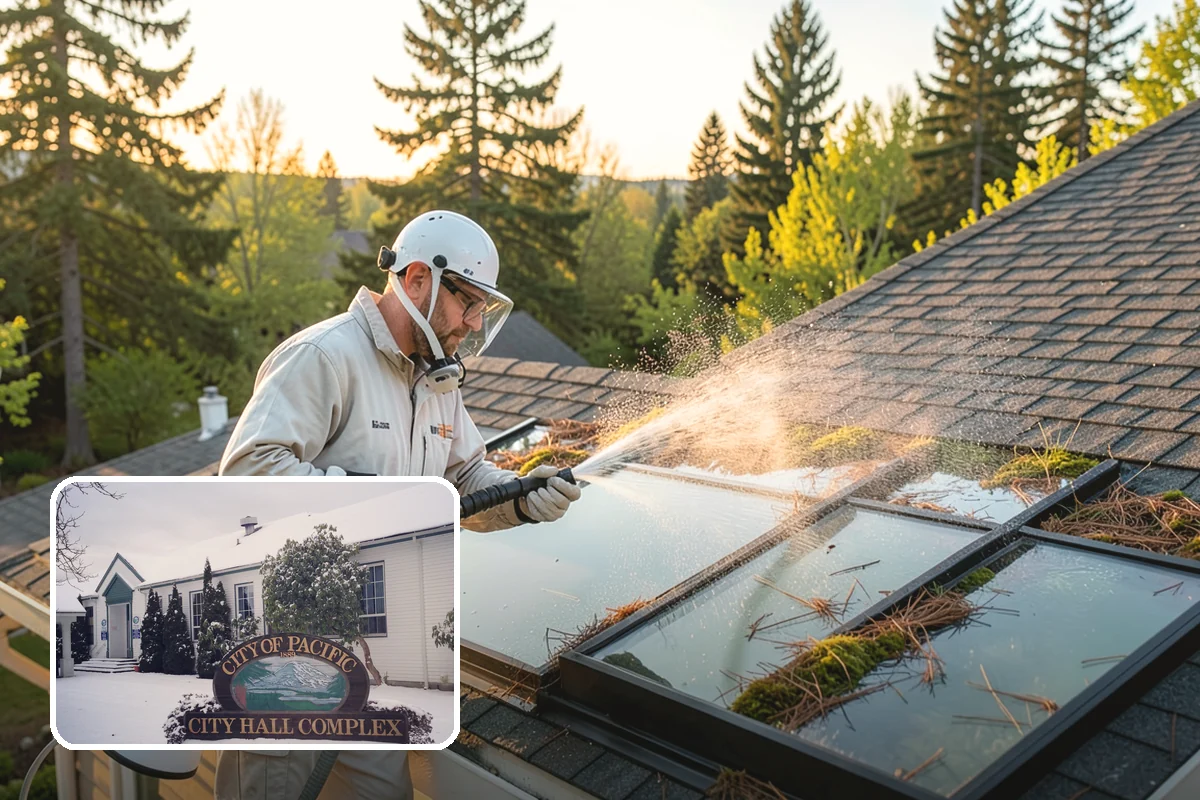 Tile Roof Cleaning in Pacific, King County, WA - Clears moss and algae from porous tile without cracking the surface