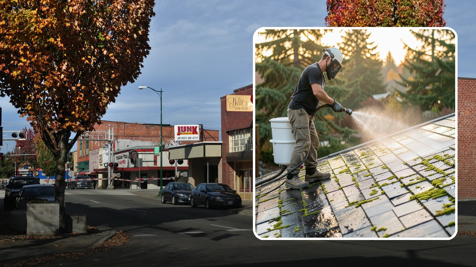Tile Roof Cleaning in Puyallup, Pierce County, WA - Detailed cleaning for concrete and clay tile roofs that clears moss and algae from every contour and valley.