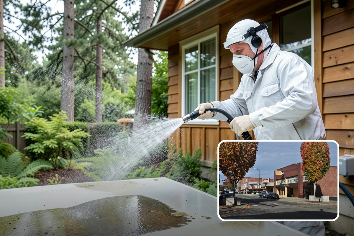 Tile Roof Cleaning in Puyallup, Pierce County, WA - Clears moss and algae from porous tile without cracking the surface