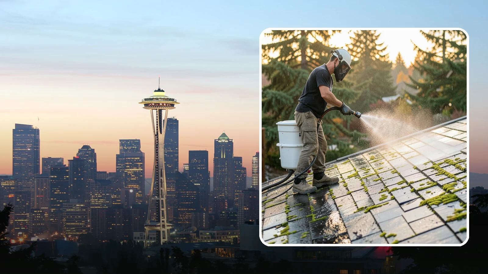 Tile Roof Cleaning in Seattle, King County, WA - Detailed cleaning for concrete and clay tile roofs that clears moss and algae from every contour and valley.