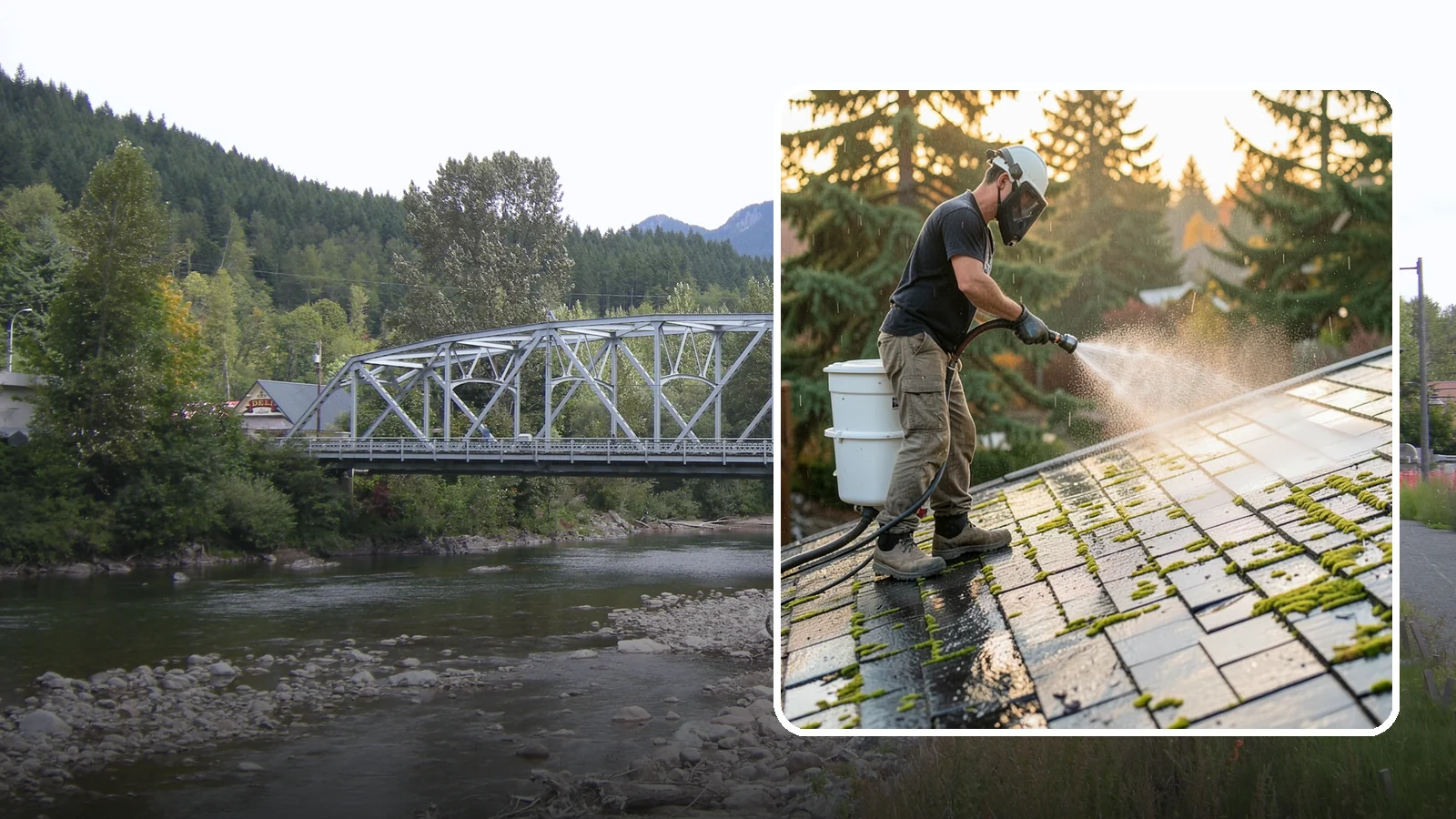 Tile Roof Cleaning in Skykomish, King County, WA - Detailed cleaning for concrete and clay tile roofs that clears moss and algae from every contour and valley.