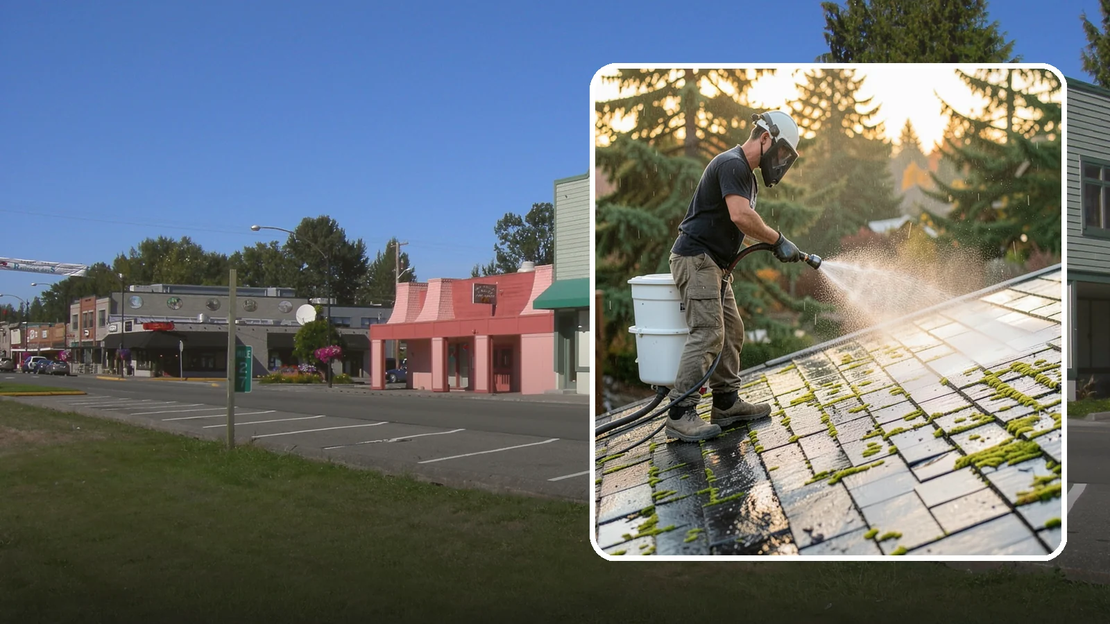 Tile Roof Cleaning in Snoqualmie, King County, WA - Detailed cleaning for concrete and clay tile roofs that clears moss and algae from every contour and valley.