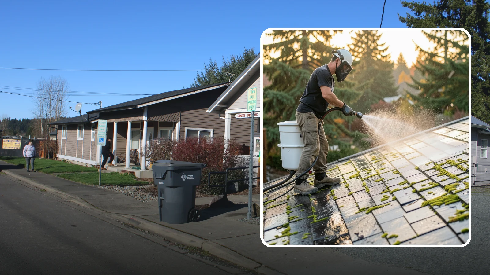 Tile Roof Cleaning in South Prairie, Pierce County, WA - Detailed cleaning for concrete and clay tile roofs that clears moss and algae from every contour and valley.