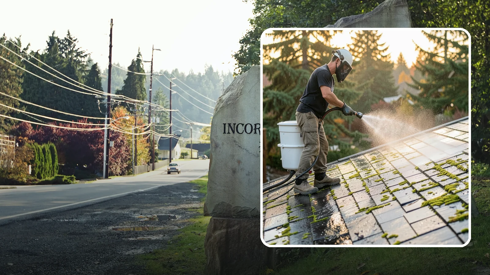 Tile Roof Cleaning in Wilkeson, Pierce County, WA - Detailed cleaning for concrete and clay tile roofs that clears moss and algae from every contour and valley.