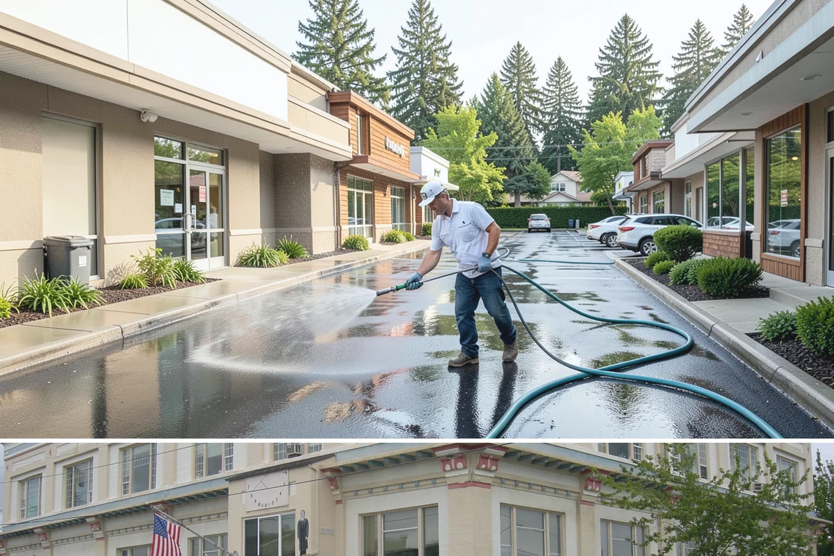Tire Mark Removal in Anacortes, Skagit County, WA - Any dry stretch works well, with summer offering faster drying between treatment passes.