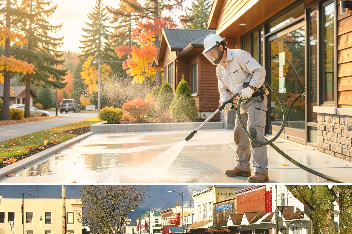 Tire Mark Removal in Arlington, Snohomish County, WA - Any dry stretch works well, with summer offering faster drying between treatment passes.