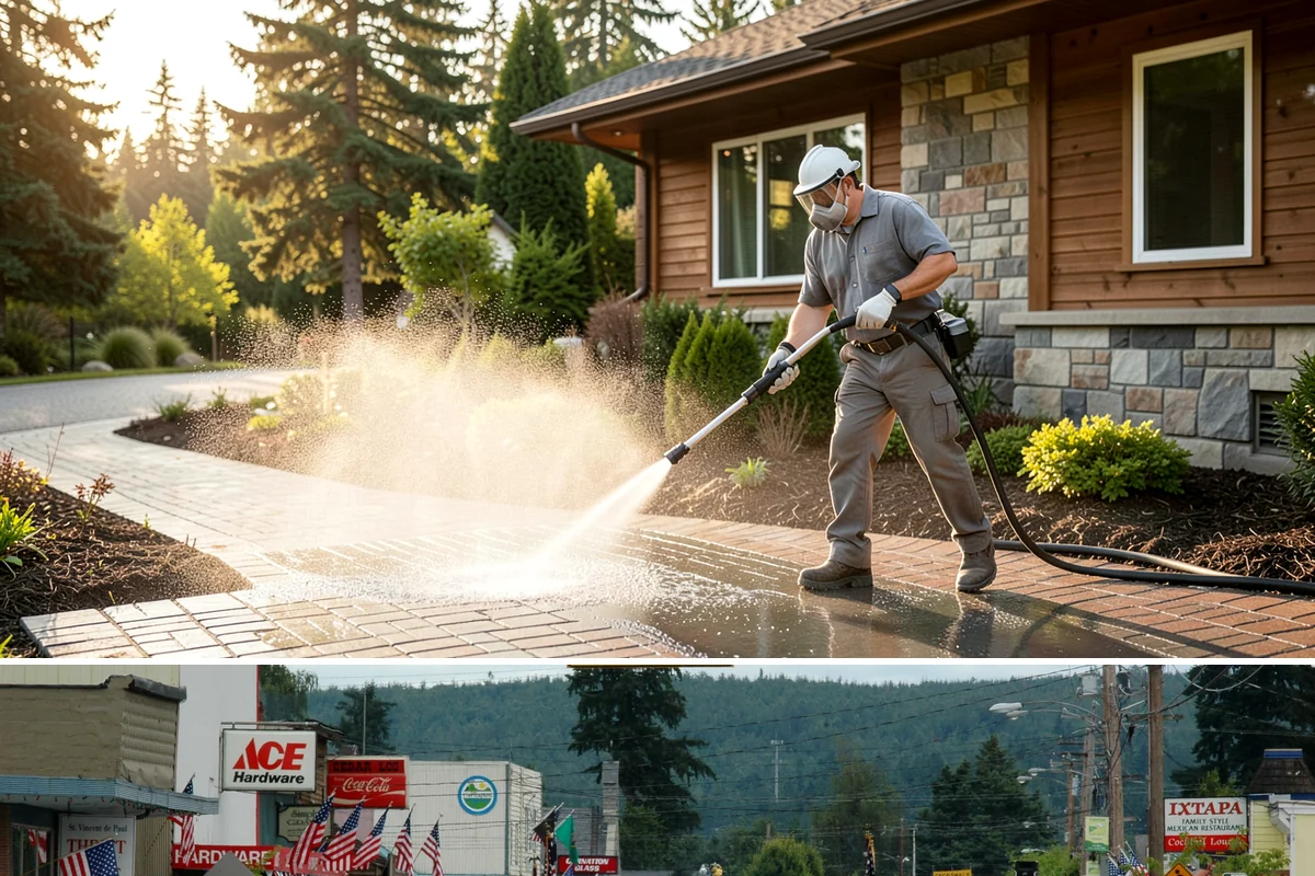 Tire Mark Removal in Carnation, King County, WA - Any dry stretch works well, with summer offering faster drying between treatment passes.