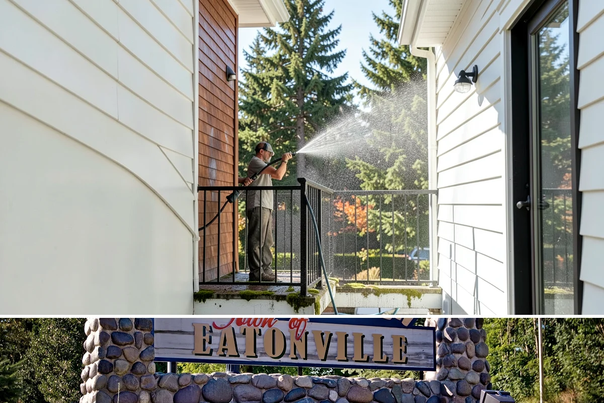 Tire Mark Removal in Eatonville, Pierce County, WA - Any dry stretch works well, with summer offering faster drying between treatment passes.