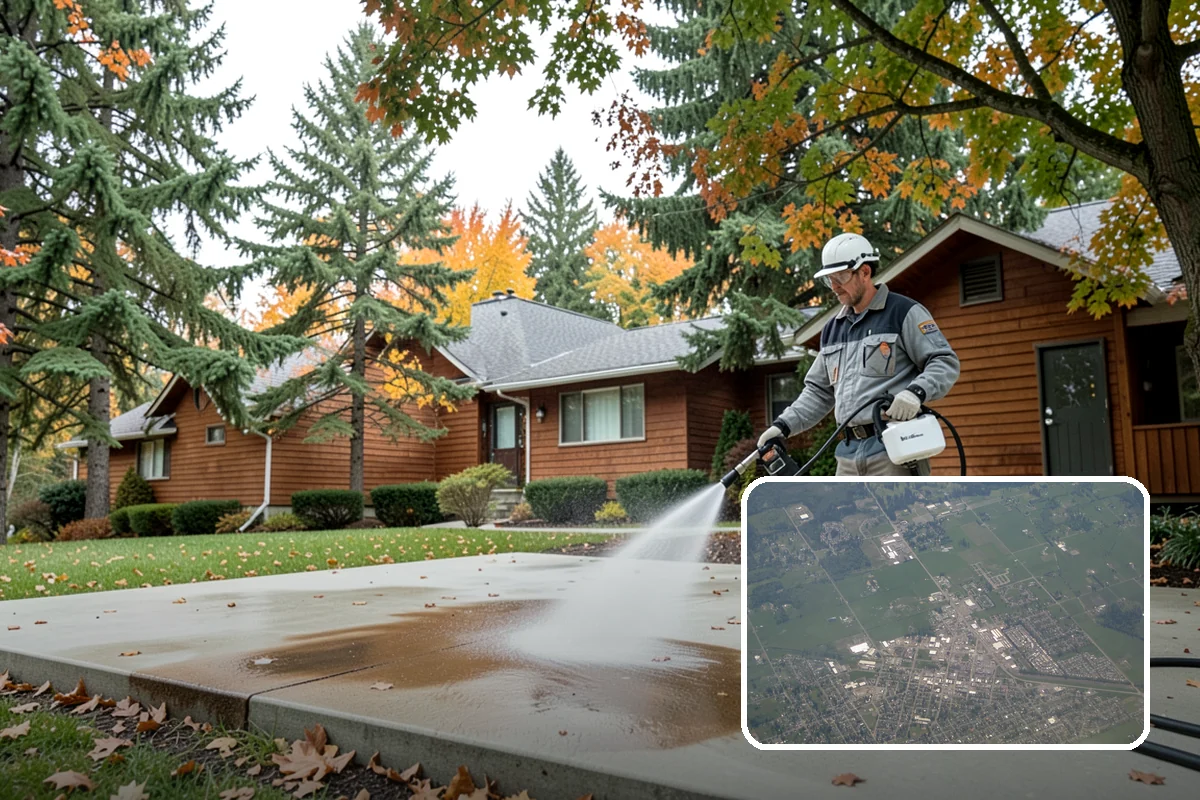 Tire Mark Removal in Enumclaw, King County, WA - Breaks down bonded rubber residue from turning zones