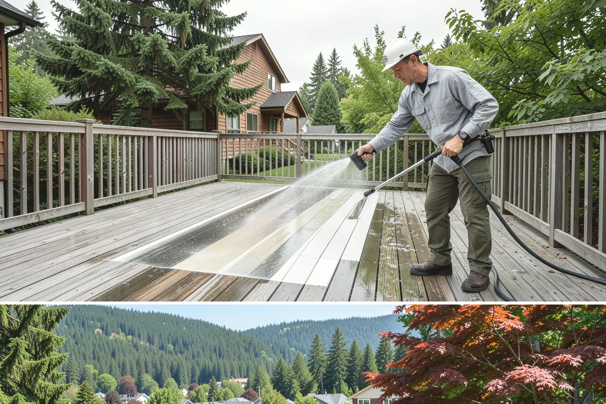Tire Mark Removal in Index, Snohomish County, WA - Any dry stretch works well, with summer offering faster drying between treatment passes.