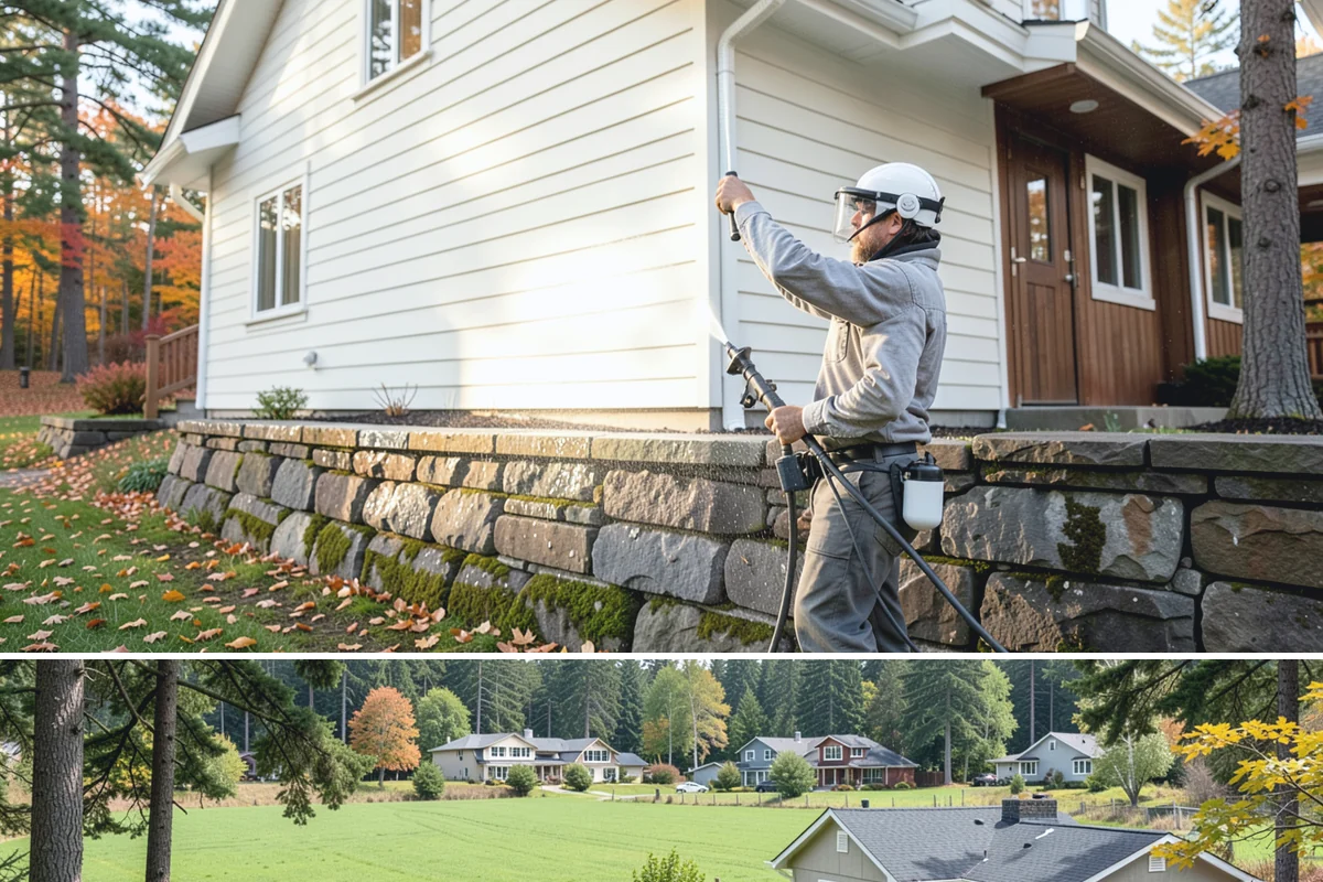 Tire Mark Removal in Lyman, Skagit County, WA - Any dry stretch works well, with summer offering faster drying between treatment passes.