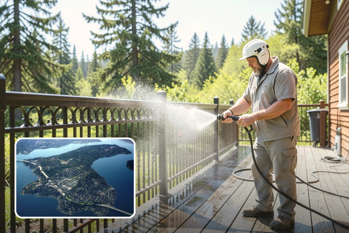 Tire Mark Removal in Mercer Island, King County, WA - Breaks down bonded rubber residue from turning zones