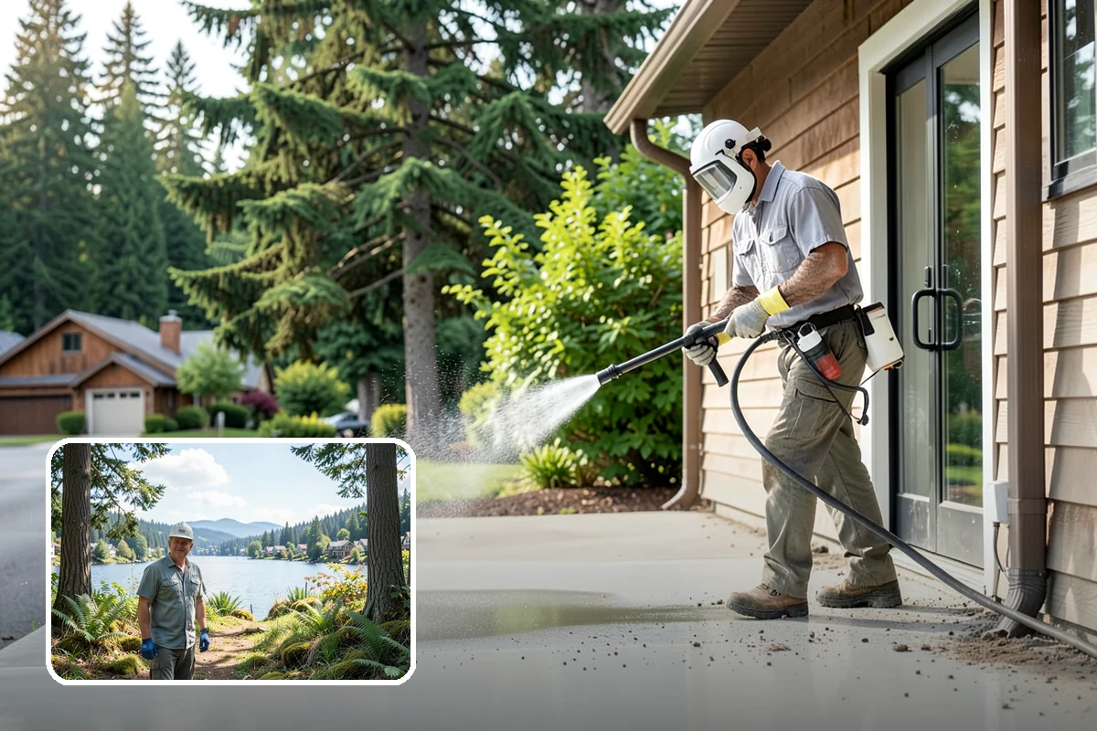 Tire Mark Removal in Milton, King County, WA - Breaks down bonded rubber residue from turning zones