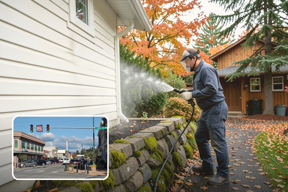 Tire Mark Removal in Monroe, Snohomish County, WA - Breaks down bonded rubber residue from turning zones