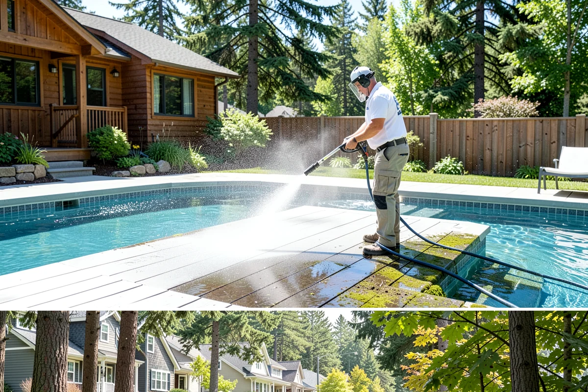 Tire Mark Removal in Normandy Park, King County, WA - Any dry stretch works well, with summer offering faster drying between treatment passes.