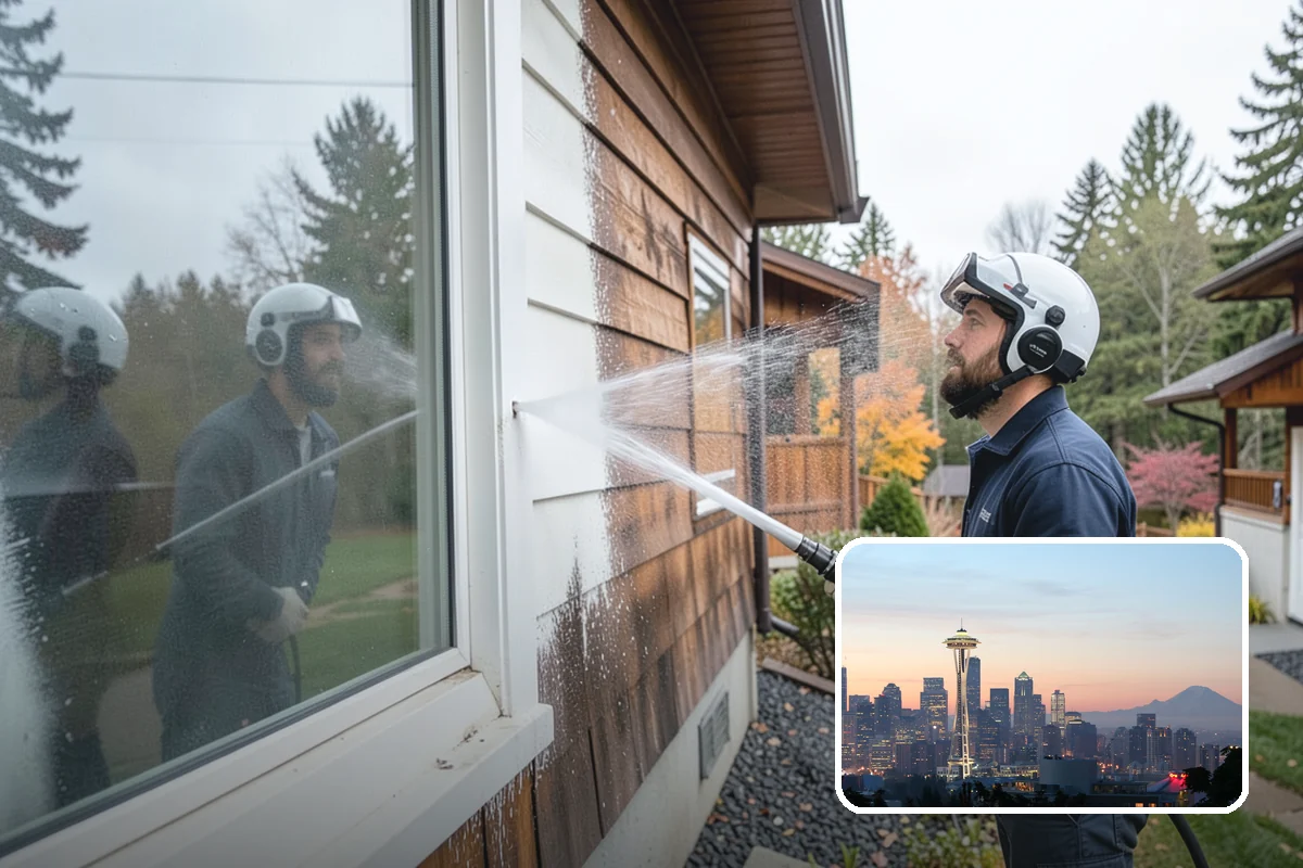 Tire Mark Removal in Seattle, King County, WA - Breaks down bonded rubber residue from turning zones