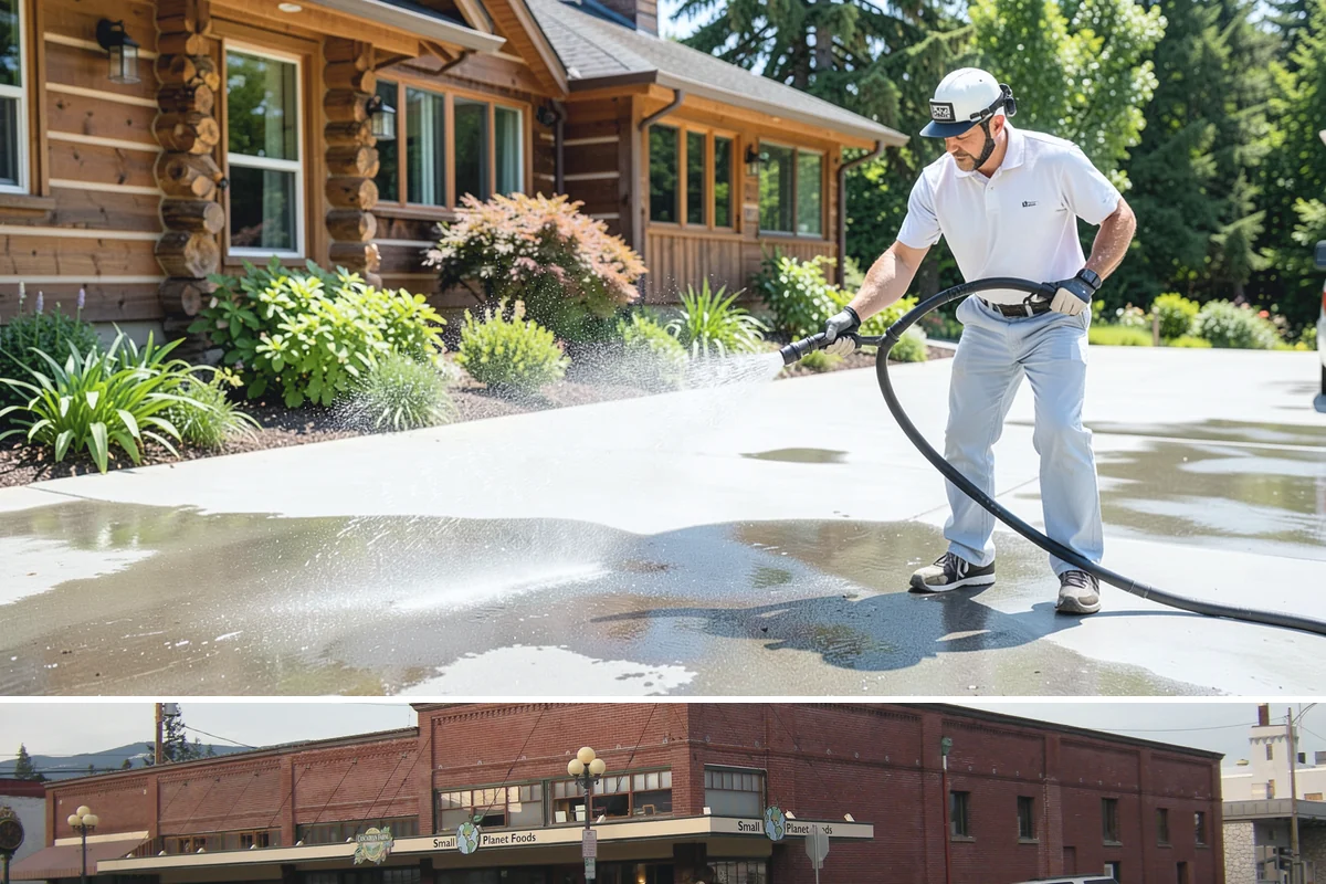 Tire Mark Removal in Sedro-Woolley, Skagit County, WA - Any dry stretch works well, with summer offering faster drying between treatment passes.