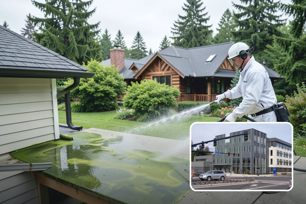 Tire Mark Removal in Shoreline, King County, WA - Breaks down bonded rubber residue from turning zones