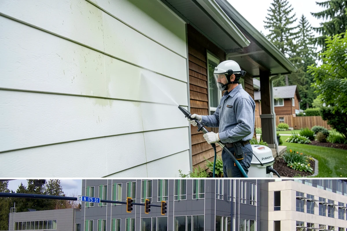 Tire Mark Removal in Shoreline, King County, WA - Any dry stretch works well, with summer offering faster drying between treatment passes.