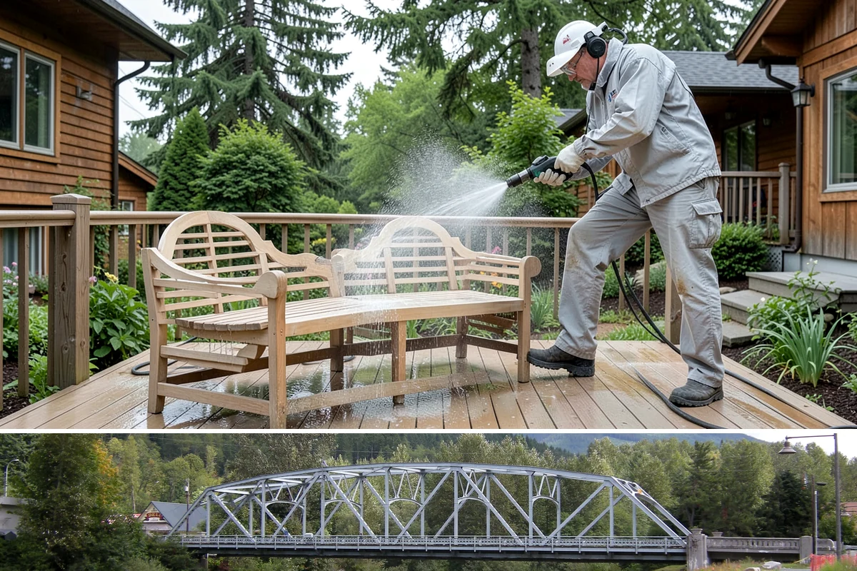 Tire Mark Removal in Skykomish, King County, WA - Any dry stretch works well, with summer offering faster drying between treatment passes.