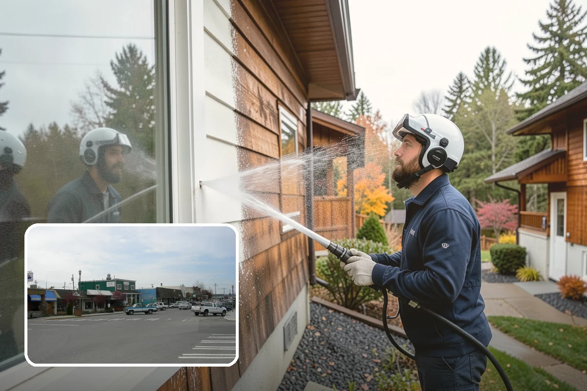 Tire Mark Removal in Stanwood, Snohomish County, WA - Breaks down bonded rubber residue from turning zones