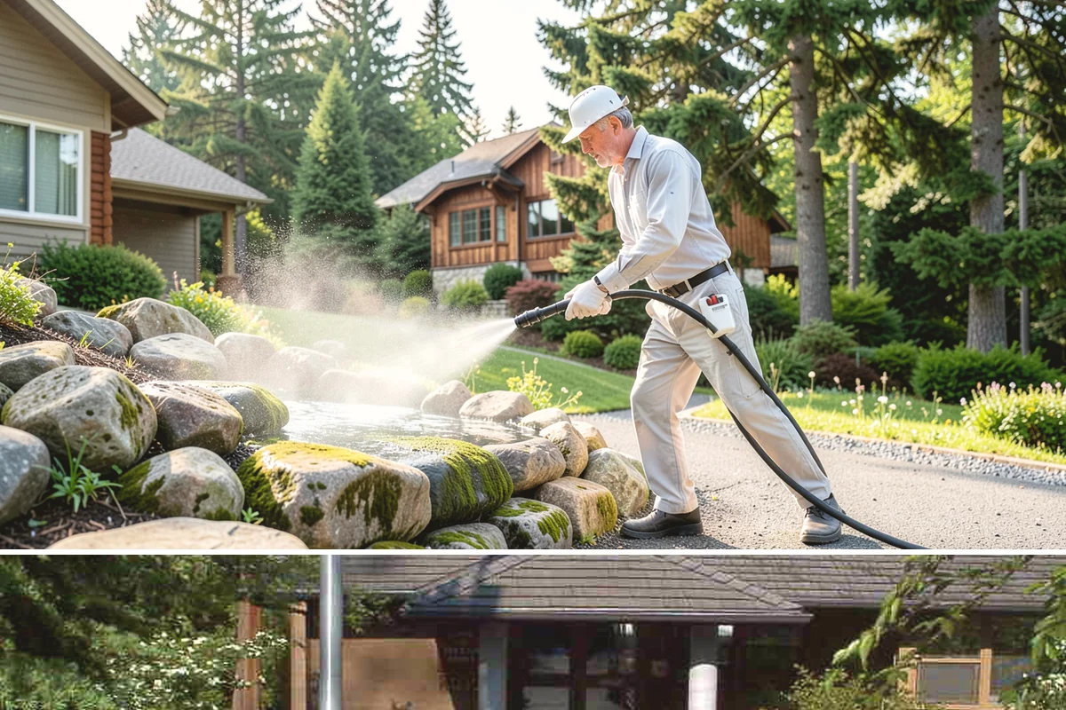 Tire Mark Removal in Yarrow Point, King County, WA - Any dry stretch works well, with summer offering faster drying between treatment passes.