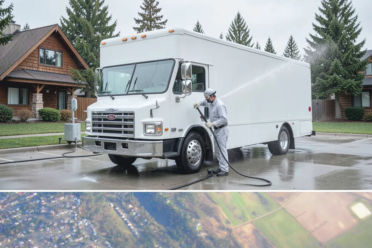 Trailer Washing in Algona, King County, WA - Trailers should be washed after muddy hauls and especially through Washington's wet season to slow corrosion.