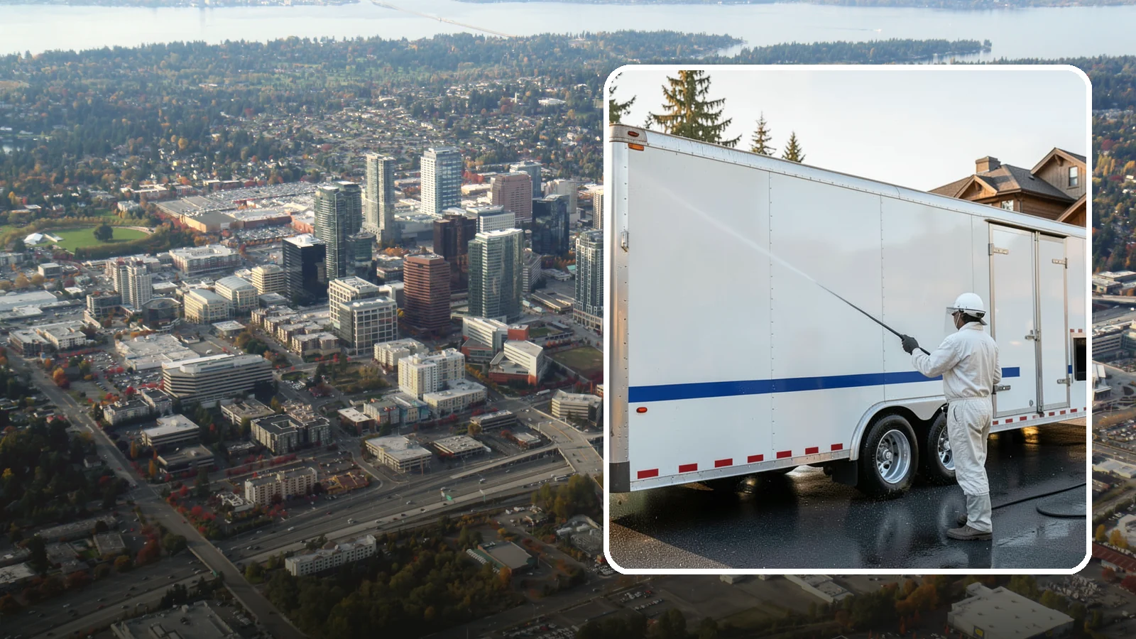 Trailer Washing in Bellevue, King County, WA - We clean utility, cargo, and equipment trailers in Washington to remove mud, road grime, and rust-inducing buildup.