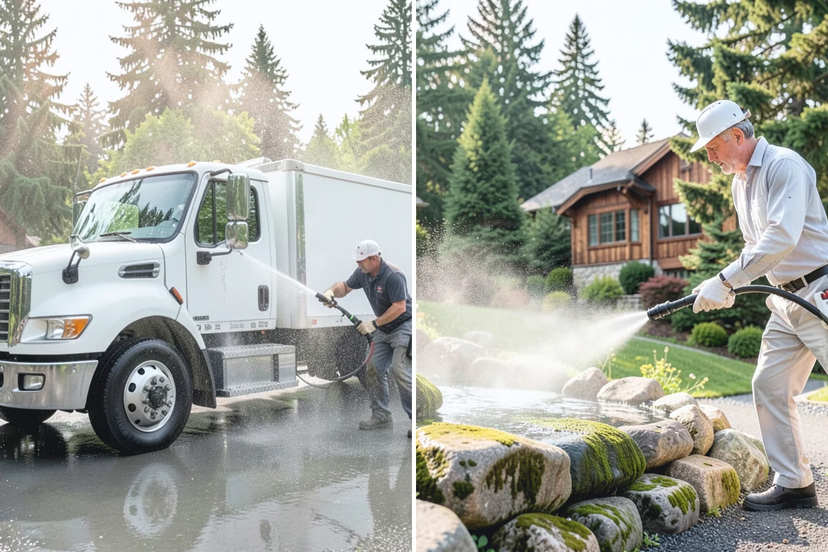 Trailer Washing in Marysville, Snohomish County, WA - Rinse loose mud from the bed and frame