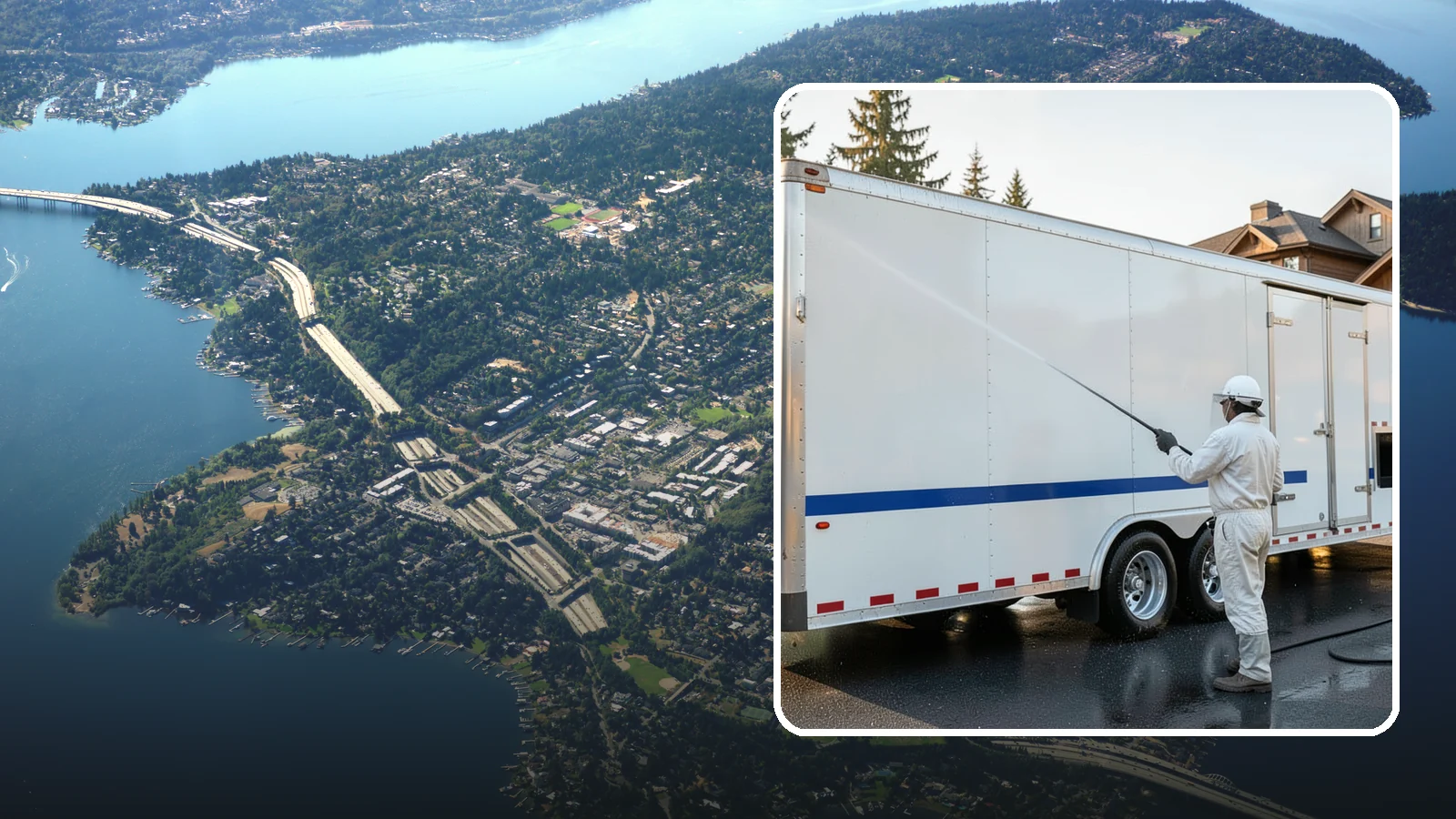 Trailer Washing in Mercer Island, King County, WA - We clean utility, cargo, and equipment trailers in Washington to remove mud, road grime, and rust-inducing buildup.