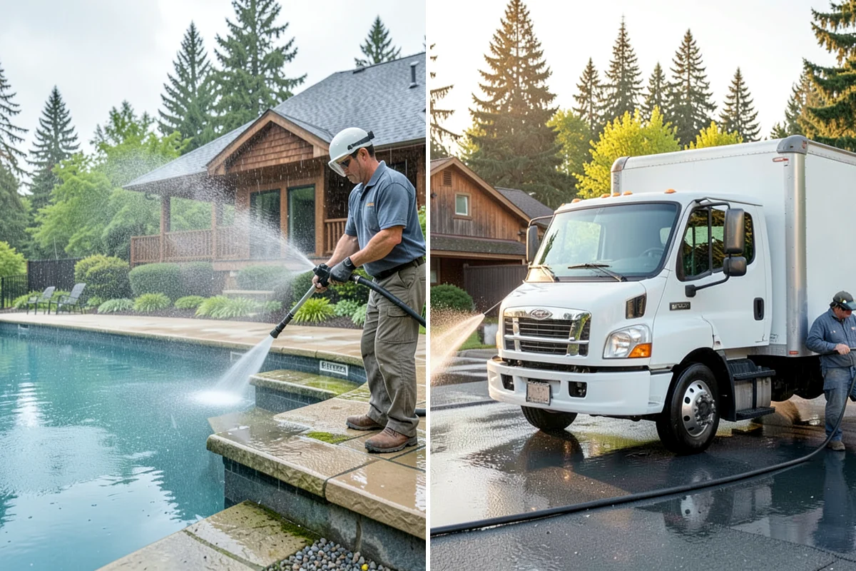 Trailer Washing in Normandy Park, King County, WA - Rinse loose mud from the bed and frame
